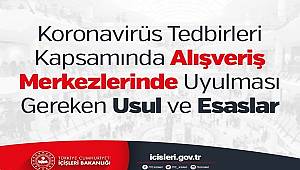 Koronavirüs Tedbirleri Kapsamında Alışveriş Merkezlerinde Uyulması Gereken Usul ve Esaslar 