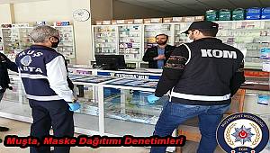 Muş'ta Maske Dağıtımı Denetimi Gerçekleştirildi