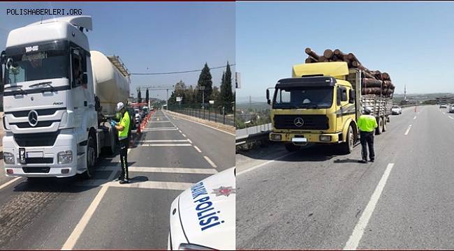 Yük Taşıyan Araçların Denetimi Gerçekleştirildi 