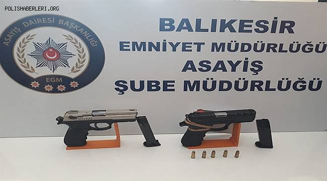 Balıkesir'de polis son 1 ayda 107 silah yakaladı. 