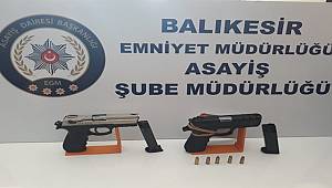 Balıkesir'de polis son 1 ayda 107 silah yakaladı. 