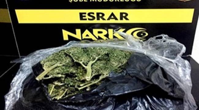 Bitlis'te 1 kilo 950 gram esrar maddesi ele geçirilmiştir. 