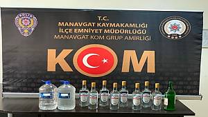 Manavgat İlçesinde Bir İş yerinde Gümrük Kaçağı/Sahte Alkollü İçecek Ele Geçirildi 