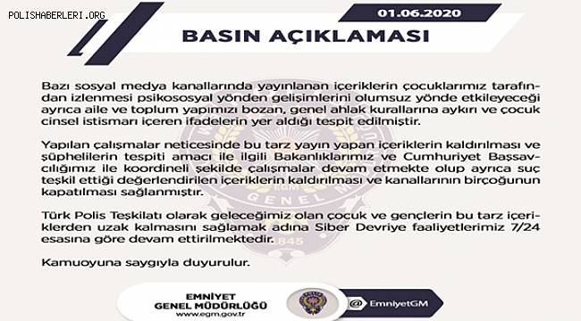 Siber Devriye faaliyetlerimiz 7/24 esasına göre devam ettirilmektedir.  