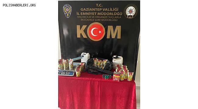 Gaziantep KOM Şube Müdürlüğü Kaçak Sigara ve Nargile Operasyonu Gerçekleştirdi 