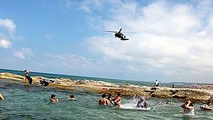 Jandarmadan Helikopter Destekli Sahil Denetimi 