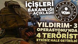 Ağrı Doğubayazıt Kırsalında 4 Terörist Etkisiz Hale Getirildi