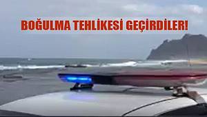 Gazipaşa İlçesinde Denizde Boğulma Tehlikesi Geçiren 2 Genci Polis Kurtardı 