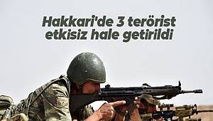 Hakkari Kırsalında 3 Terörist Etkisiz Hale Getirildi