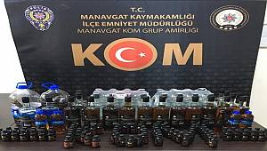 Manavgat İlçesinde Bir İşyerinde ve İşyeri Sahibinin İkametinde Sahte Alkol Ele Geçirildi 