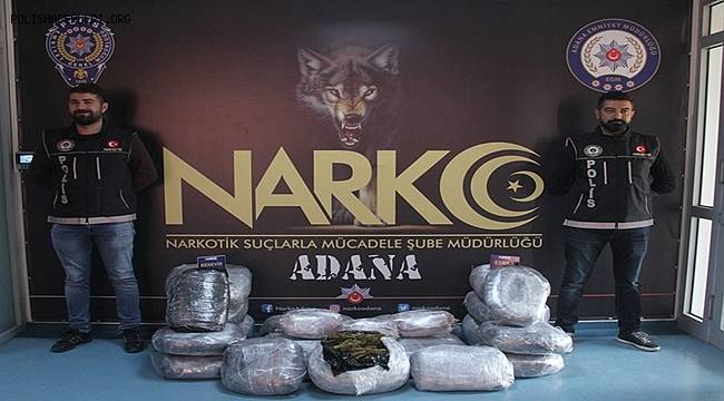 Adana'da tırda yapılan aramada 46 kilo esrar ele geçirildi 