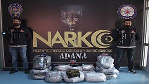 Adana'da tırda yapılan aramada 46 kilo esrar ele geçirildi 