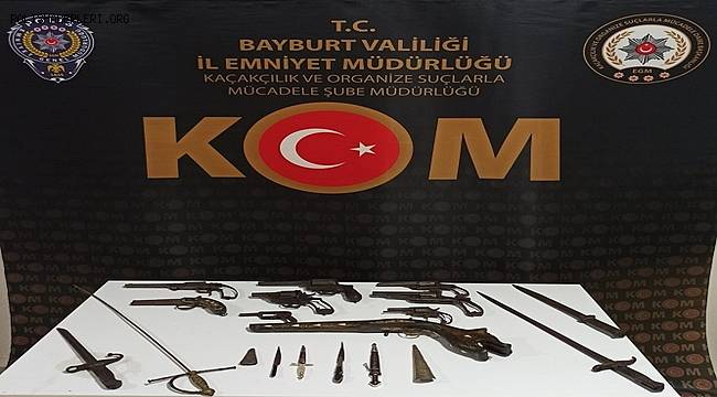 Bayburt'ta Osmanlı Dönemine Ait Tarihi Eser Kaçakçılığında 3 Şüpheli Şahıs Yakalandı 