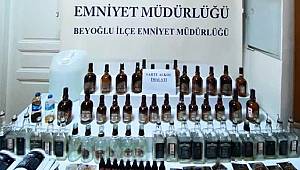 Beyoğlu İlçe Emniyet Müdürlüğü ekipleri Sahte İçki Operasyonu gerçekleştirdi