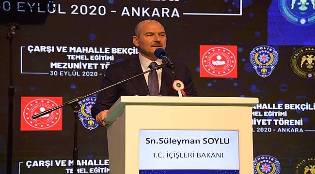 İçişleri Bakanımız Sayın Süleyman Soylu’nun katılımıyla 2020 Yılı Çarşı ve Mahalle Bekçiliği Temel Eğitimi Mezuniyet Töreni Gerçekleştirildi 