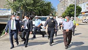 İL EMNİYET MÜDÜRÜMÜZ SAYIN MUSTAFA EMRE BAŞBUĞ İLİMİZDE GERÇEKLEŞEN COVİD-19 DENETİMLERİNE KATILDI  