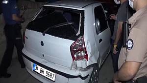 Polisi görünce otomobilini bırakıp kaçtı
