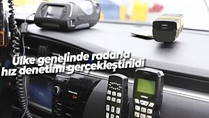 Radarla Hız Denetimi Gerçekleştirildi