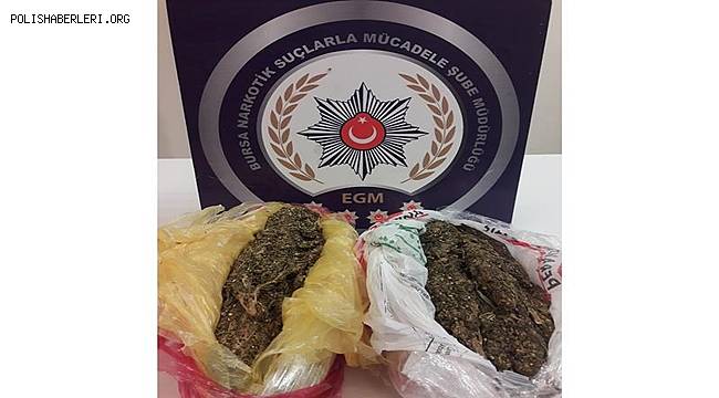 Bursa Narkotik Suçlarla Mücadele Şube Müdürlüğümüzce düzenlenen operasyonlarda bir şahıs yakalandı 