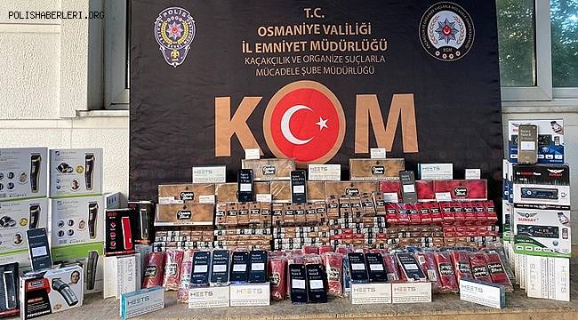 Osmaniye Kaçakçılık ve Organize Suçlarla Mücadele Şube Müdürlüğü 11 şahıs hakkında işlem 