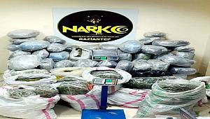 Gaziantep'te eş zamanlı düzenlenen operasyonda 320 kilo Esrar ele geçirildi