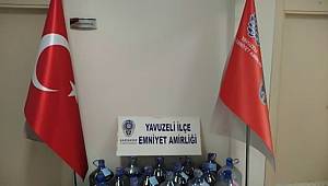 Yavuzeli İlçe Emniyet Amirliği ekiplerince 356 litre sahte alkol ele geçirildi