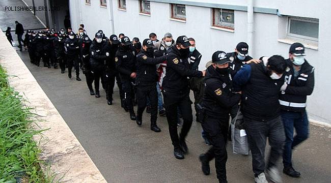 Adana'da Silahlı Organize suç örgütü Operasyonunda 13 polisin'de bulunduğu 61 şüpheli gözaltına alındı