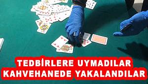 Bayburt'ta Tedbirlere Uymadılar Kahvehanede Yakalandılar