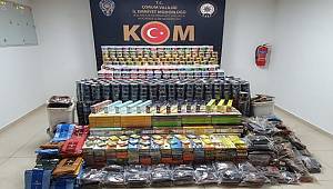 Çorum'da Kaçak Nargile Tütünü Satıcıları'da KOM Şube Müdürlüğü Ekiplerimizden Kaçamadı 