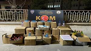 Gaziantep KOM Şube ekipleri kaçak alkol operasyonu düzenledi