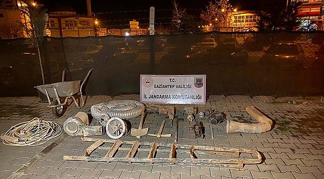 Gaziantep'te define için 45 metre tünel açan 6 şüpheli suçüstü yakalandı