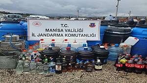 Manisa'da istihbari çalışmalar neticesinde jandarmadan kaçak içki operasyonu