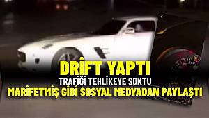 Ankara’da drift yapan sürücünün ehliyetine el kondu Araç trafikten men edildi