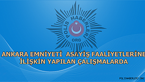 Ankara Emniyeti Asayiş Faaliyetlerine İlişkin Yapılan Çalışmalarda