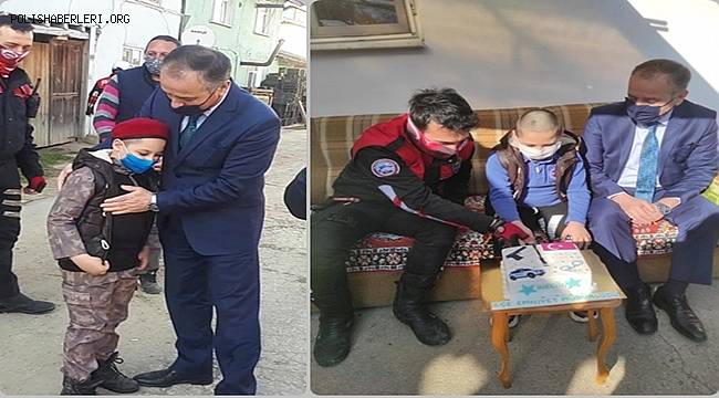 Bursa'da Küçük Umut'a Polis Amcalarından Ziyaret