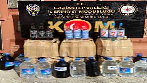 Gaziantep KOM Şube ekipleri Kaçak İçki Operasyonunda 1 şüpheliyi gözaltına aldı