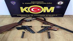 Adıyaman'da Polisin çalışmalarında Ruhsatsız Silahlar ele geçirildi