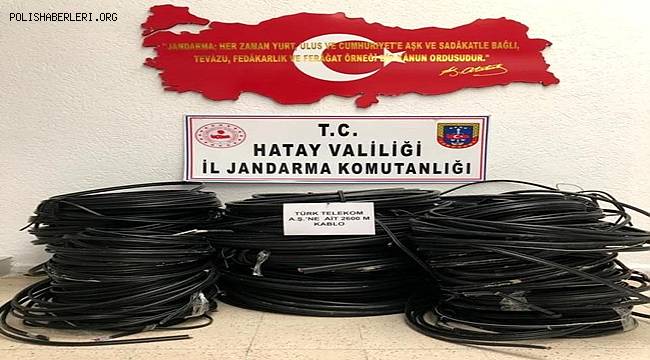 Arsuz'da kablo hırsızı 3 şüpheli tutuklandı