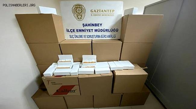 Gaziantep'te 845 bin bandrolsüz gümrük kaçağı makaron ele geçirildi