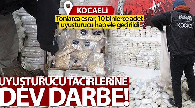 Kocaeli'de Limandaki gemide 3 ton 860 kilo esrar, 99 bin uyuşturucu hap ele geçirildi