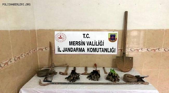 Mezitli'de Kaçak kazı yapan 6 kişi suçüstü yakalandı 