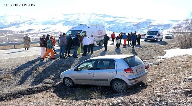 Sivas'a Kayak yapmaya giden 4 kişi otomobille kaza sonucu yaralandı