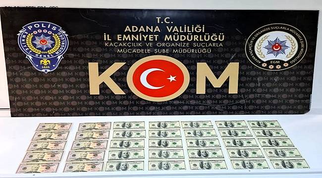 Adana'da Sahte 5 bin doları piyasa sürerken yakalandı