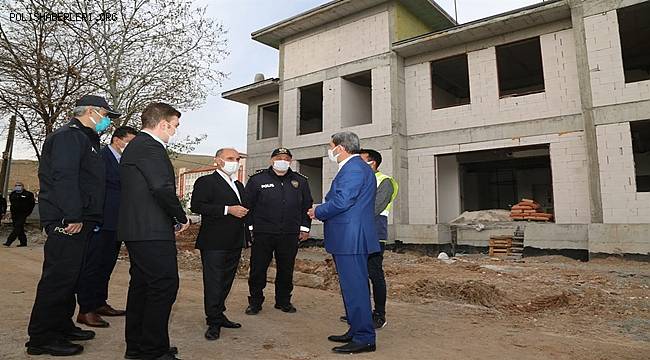Emniyet Genel Müdürü Mehmet Aktaş Elazığ'da Yapımı Devam Eden İlçe Emniyet Müdürlüğü Binalarını İnceledi