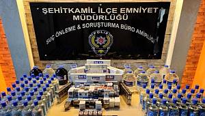 Gaziantep'te 71 şişe sahte alkol ele geçirildi