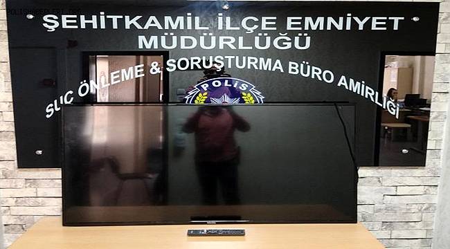 Gaziantep'te Televizyon Hırsızı Şüpheli Yakalandı