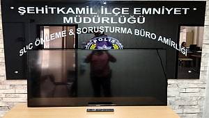 Gaziantep'te Televizyon Hırsızı Şüpheli Yakalandı