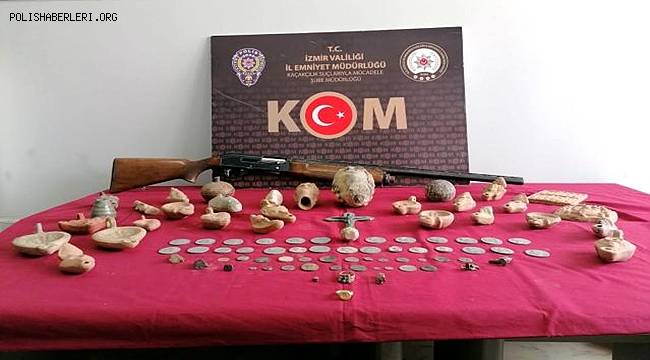 İzmir'de 91 parça 'Tarihi Eser' ele geçirildi