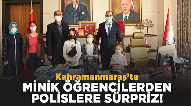 Kahramanmaraş'ta Öğrencilerden Emniyet Müdürü'ne Polis Haftası Sürprizi