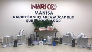 Manisa'da 1 şahıs Evini uyuşturucu imalathanesine çevirmiş